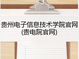 贵州电子信息技术学院官网(贵电院官网)