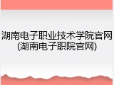 湖南电子职业技术学院官网(湖南电子职院官网)