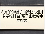 齐齐哈尔碾子山数控专业中专学校排名(碾子山数控中专排名)