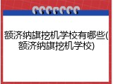 额济纳旗挖机学校有哪些(额济纳旗挖机学校)