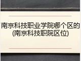 南京科技职业学院哪个区的(南京科技职院区位)
