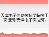 天津电子信息技师学院技工高级班(天津电子高技班)