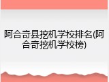 阿合奇县挖机学校排名(阿合奇挖机学校榜)