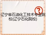 辽宁省石油化工技术专业院校(辽宁石化院校)