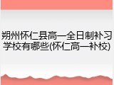 朔州怀仁县高一全日制补习学校有哪些(怀仁高一补校)