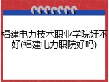 福建电力技术职业学院好不好(福建电力职院好吗)