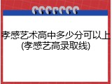 孝感艺术高中多少分可以上(孝感艺高录取线)