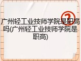 广州轻工业技师学院是职高吗(广州轻工业技师学院是职高)