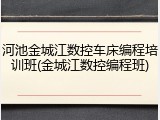 河池金城江数控车床编程培训班(金城江数控编程班)