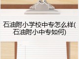 石油附小学校中专怎么样(石油附小中专如何)