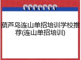 葫芦岛连山单招培训学校推荐(连山单招培训)