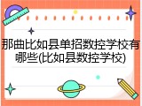 那曲比如县单招数控学校有哪些(比如县数控学校)