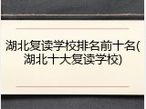 湖北复读学校排名前十名(湖北十大复读学校)