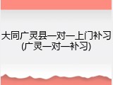 大同广灵县一对一上门补习(广灵一对一补习)