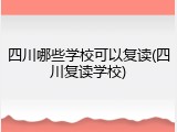 四川哪些学校可以复读(四川复读学校)