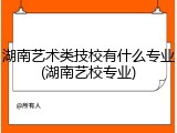 湖南艺术类技校有什么专业(湖南艺校专业)