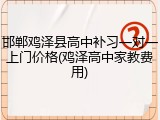 邯郸鸡泽县高中补习一对一上门价格(鸡泽高中家教费用)