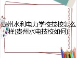 贵州水利电力学校技校怎么样(贵州水电技校如何)