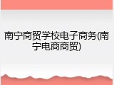 南宁商贸学校电子商务(南宁电商商贸)