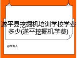 遂平县挖掘机培训学校学费多少(遂平挖掘机学费)