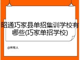 昭通巧家县单招集训学校有哪些(巧家单招学校)