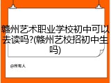 赣州艺术职业学校初中可以去读吗?(赣州艺校招初中生吗)