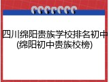 四川绵阳贵族学校排名初中(绵阳初中贵族校榜)