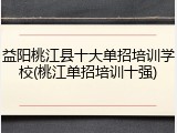 益阳桃江县十大单招培训学校(桃江单招培训十强)