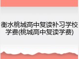 衡水桃城高中复读补习学校学费(桃城高中复读学费)