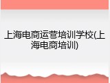 上海电商运营培训学校(上海电商培训)