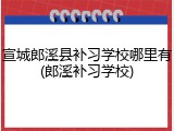 宣城郎溪县补习学校哪里有(郎溪补习学校)