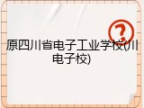 原四川省电子工业学校(川电子校)