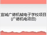 宣城广德机械电子学校项目(广德机电项目)