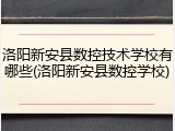 洛阳新安县数控技术学校有哪些(洛阳新安县数控学校)