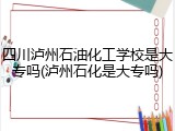 四川泸州石油化工学校是大专吗(泸州石化是大专吗)