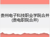 贵州电子科技职业学院合并(贵电职院合并)