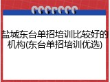 盐城东台单招培训比较好的机构(东台单招培训优选)