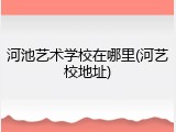 河池艺术学校在哪里(河艺校地址)