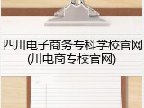 四川电子商务专科学校官网(川电商专校官网)