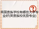 英国贵族学校有哪些大学专业好(英贵族校优势专业)