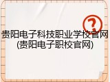 贵阳电子科技职业学校官网(贵阳电子职校官网)