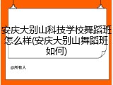 安庆大别山科技学校舞蹈班怎么样(安庆大别山舞蹈班如何)