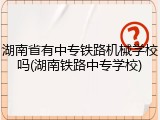 湖南省有中专铁路机械学校吗(湖南铁路中专学校)