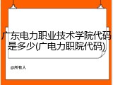 广东电力职业技术学院代码是多少(广电力职院代码)
