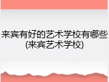 来宾有好的艺术学校有哪些(来宾艺术学校)