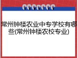 常州钟楼农业中专学校有哪些(常州钟楼农校专业)