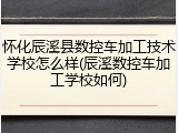 怀化辰溪县数控车加工技术学校怎么样(辰溪数控车加工学校如何)