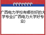 广西电力学校有哪些好的大学专业(广西电力大学好专业)