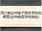 四川省达州电子商务学校在哪里(达州电商学校地址)