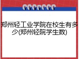 郑州轻工业学院在校生有多少(郑州轻院学生数)